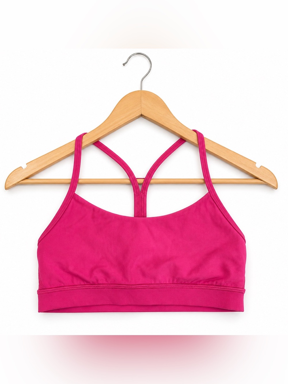 Lululemon flow y bra in sonic pink  excellent condition size 4